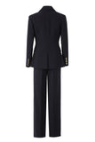 3-Piece Black One Button Women's Prom Suits