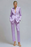 Fresh Emerald Notched Lapel 2-piece One Button Women's Work Suits