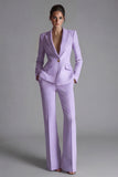 Blue Peak Lapel 2-piece One Button Women's Work Suits