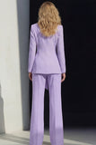 2 Piece Cream Yellow Peak Lapel Women's Work Suits with Sash