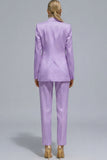 Fresh Emerald Notched Lapel 2-piece One Button Women's Work Suits
