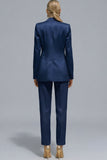 Fresh Emerald Notched Lapel 2-piece One Button Women's Work Suits