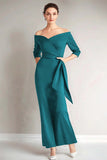 Navy Mermaid Strapless Mother of The Bride Dress