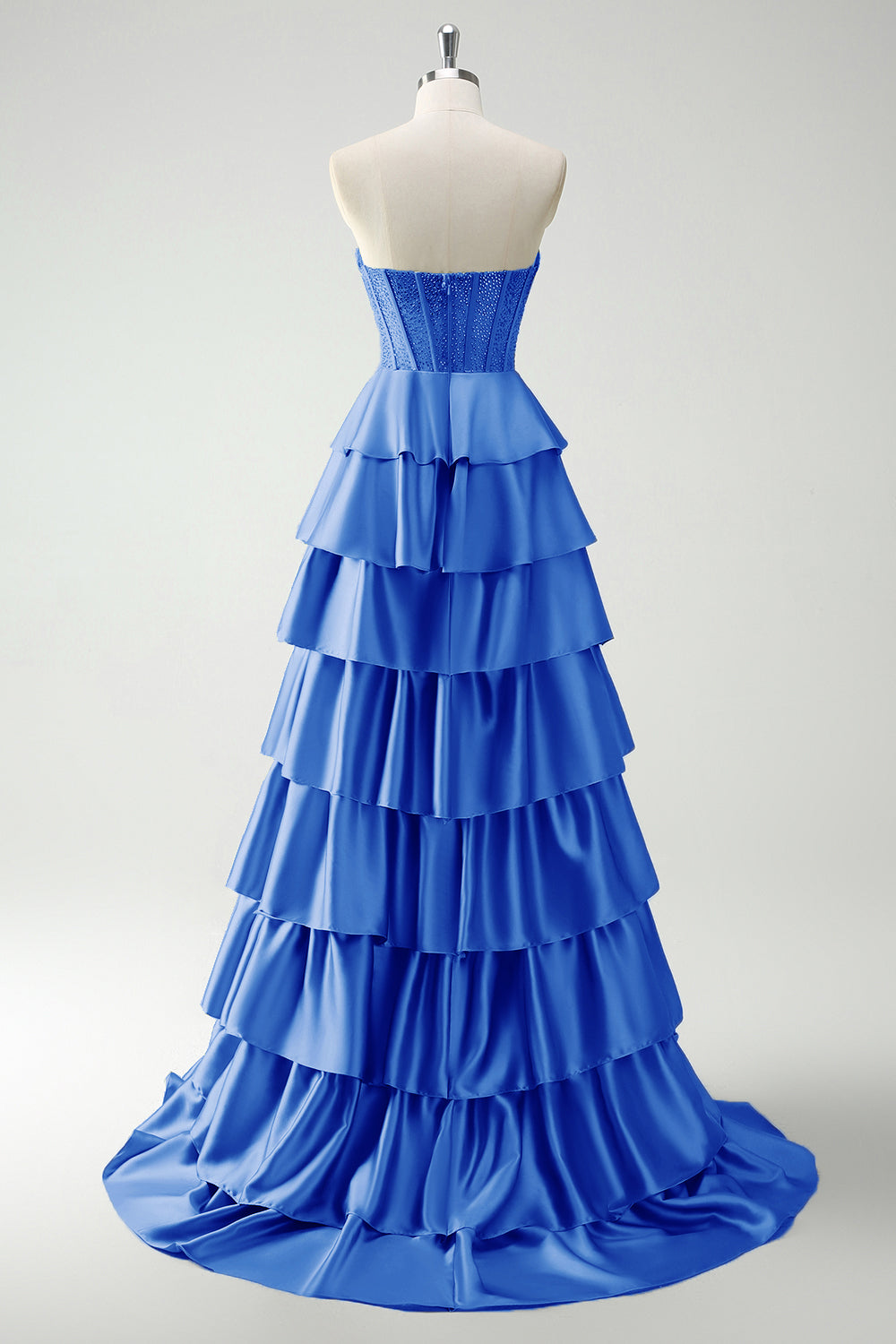Zapaka Women Burgundy Long Prom Dress with Slit Princess Sweetheart Beaded Tiered Corset Formal Dress, Royal Blue / US18W Zapaka Women Burgundy Long Prom Dress with Slit Princess Sweetheart Beaded Tiered Corset Formal Dress, Royal Blue / US18W