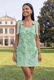 Pink Bodycon Thick Straps Homecoming Dress with 3D Flowers