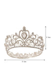 Crystal Prom Queen Pageant Golden Crown Tiara