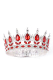 Red Crystal Prom Queen Pageant Crown Tiara