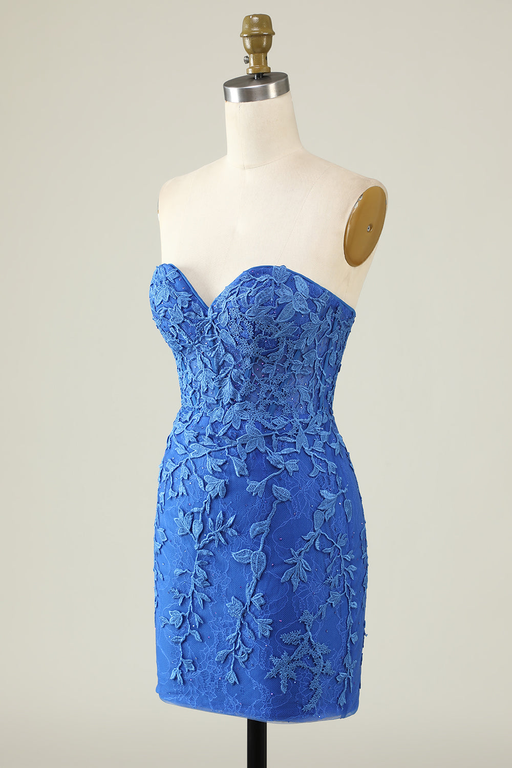 ZAPAKA Women Tight Royal Blue Homecoming Dress with Lace Appliques Sweetheart Beaded Short Prom Dress with Lace Up Back ZAPAKA Women Tight Royal Blue Homecoming Dress with Lace Appliques Sweetheart Beaded Short Prom Dress with Lace Up Back