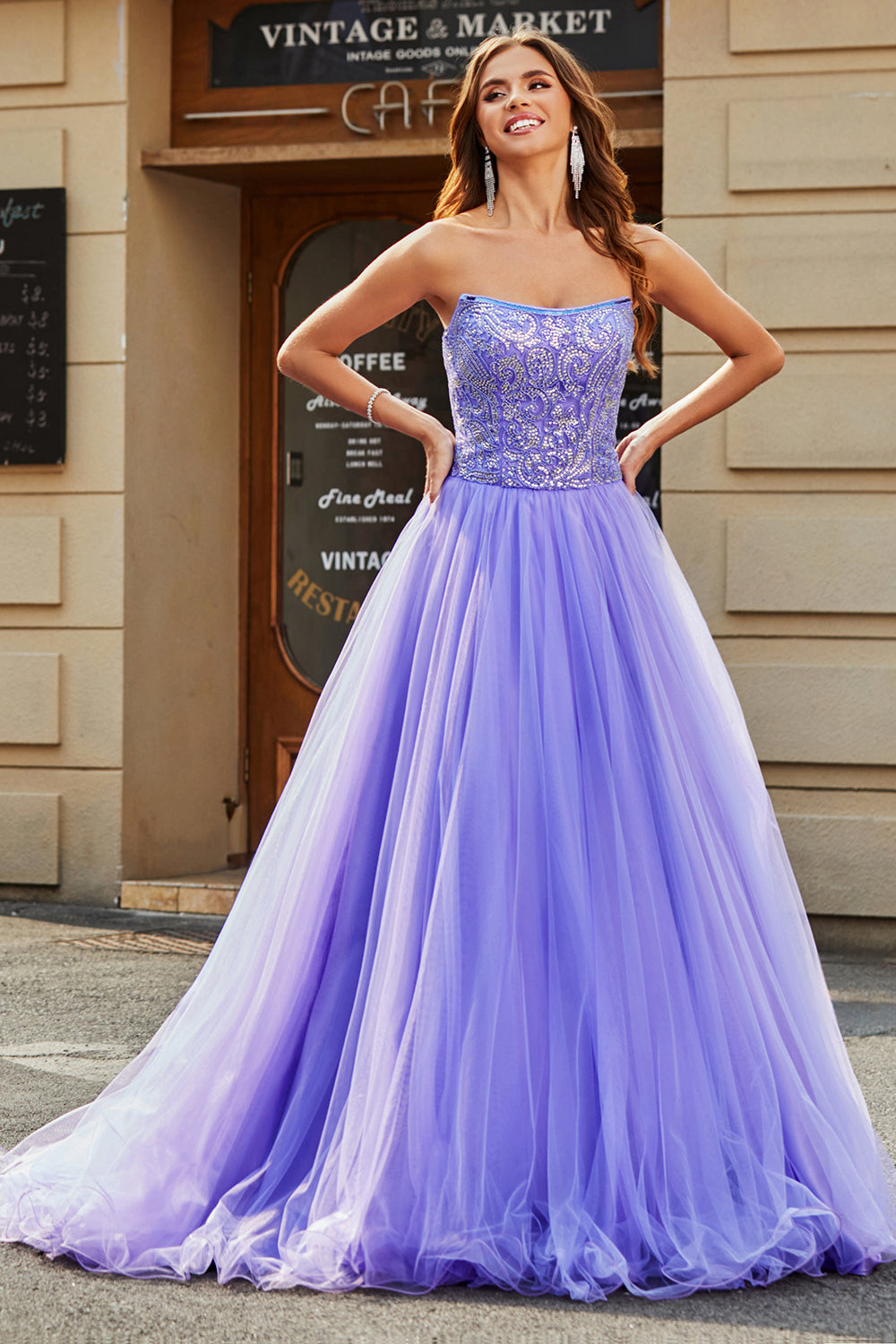 Fashion Purple Ball Gown Prom Dresses 2019 Off Shoulder Sleeves Sexy Floor  Length Lace Up Corset Plus Size Formal Evening Party Gowns Wear From  Babydress001, $45.74 | DHgate.Com