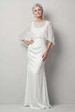 Sparkly Sequin Champagne Long Mermaid Mother of the Bride Dress with Pockets