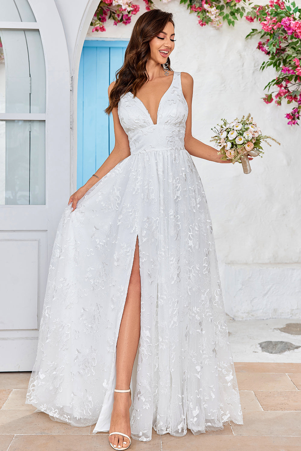 fitted lace wedding dress Electra Slinky Lace Maxi Dress - Ivory fitted lace wedding dress Electra Slinky Lace Maxi Dress - Ivory