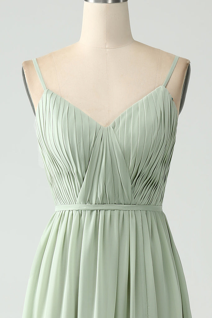 Wide Waistband Tulle Ruffled Skirt A-Line Dress Dusty Sage