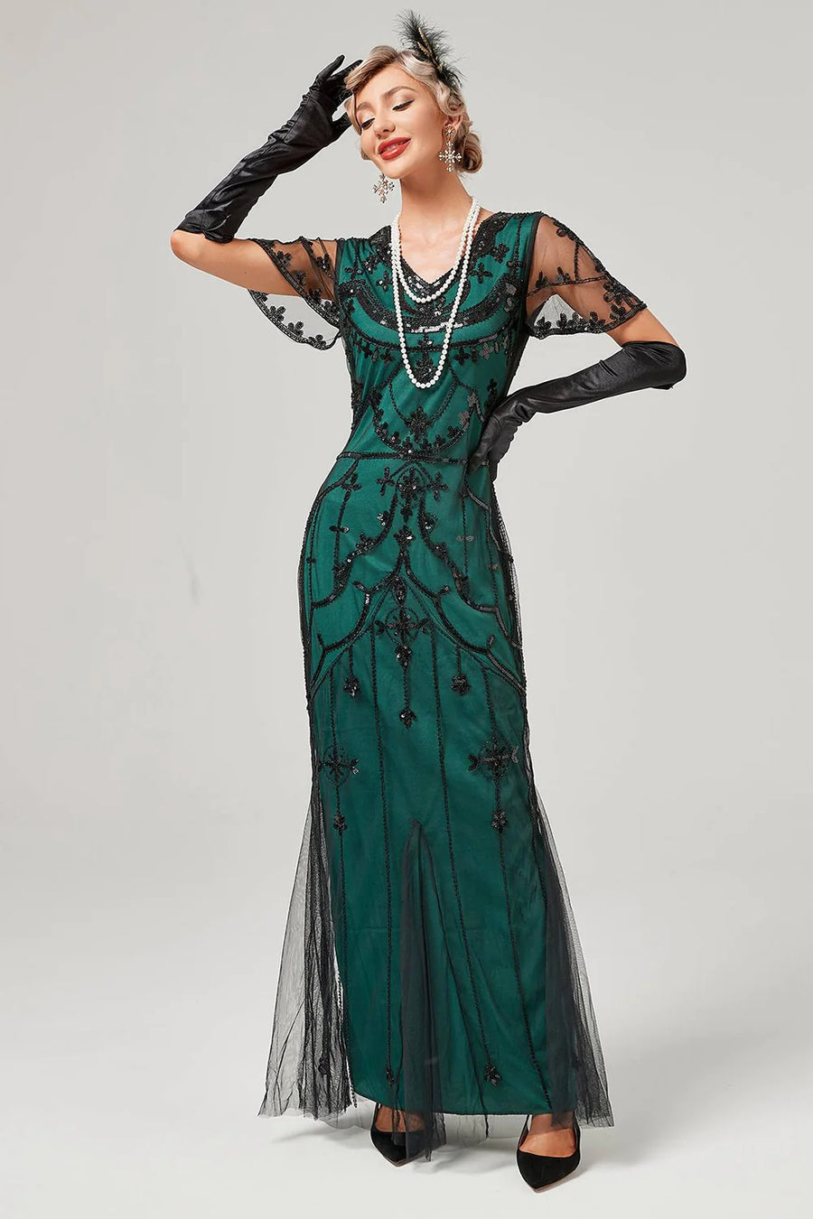 Chic Retro Style 1920s Dresses for Women ZAPAKA Chic Retro Style 1920s Dresses for Women ZAPAKA