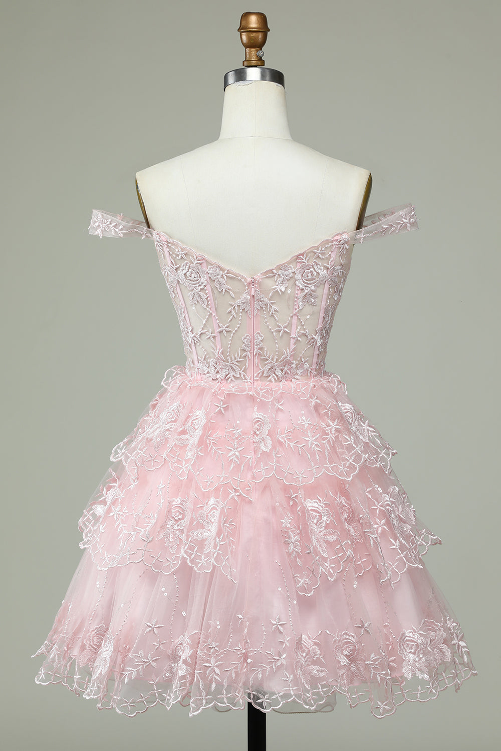 ZAPAKA Short Cute Prom Dress Pink A-line Spaghetti Straps Cocktail