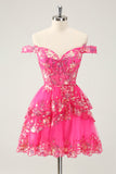 Sparkly Blue Corset Tiered Lace A-Line Short Homecoming Dress