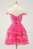 Sparkly Red Corset Tiered Lace A-Line Short Homecoming Dress