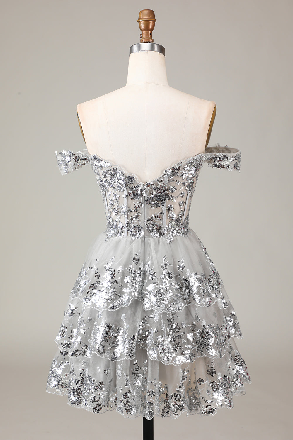 ZAPAKA Women Sparkly Black Homecoming Dress A Line Off The Shoulder Corset Tiered Lace Short Cocktail Party Dress ZAPAKA Women Sparkly Black Homecoming Dress A Line Off The Shoulder Corset Tiered Lace Short Cocktail Party Dress
