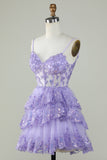 Gorgeous A Line Spaghetti Straps Pink Sparkly Corset Homecoming Dress