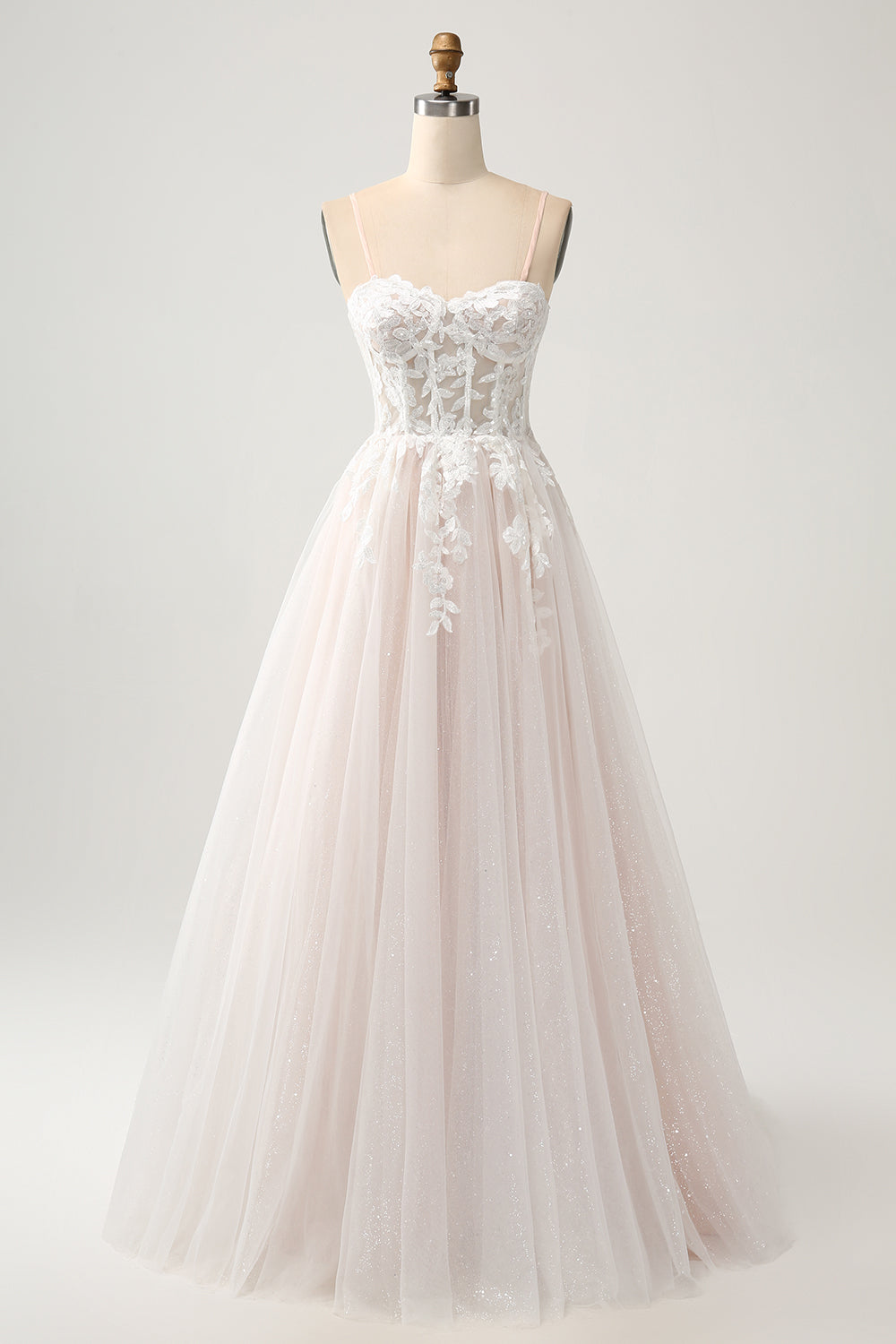 Zapaka Women White Wedding Dress with Applique Lace A Line Sweetheart Sparkly Floor Length Bridal Dress ZAPAKA Zapaka Women White Wedding Dress with Applique Lace A Line Sweetheart Sparkly Floor Length Bridal Dress ZAPAKA
