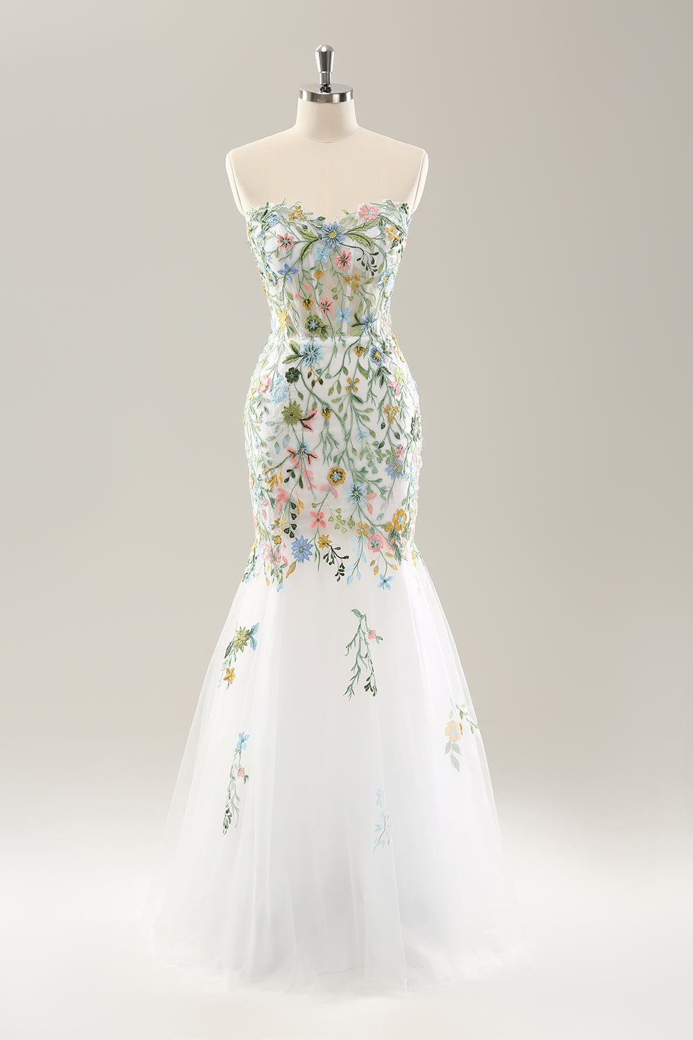 mermaid flowers wedding dress Ivory/blush Pink Mermaid Style Floral Wedding Dress Inga Ezergale Design