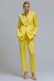 Fresh Emerald Notched Lapel 2-piece One Button Women's Work Suits