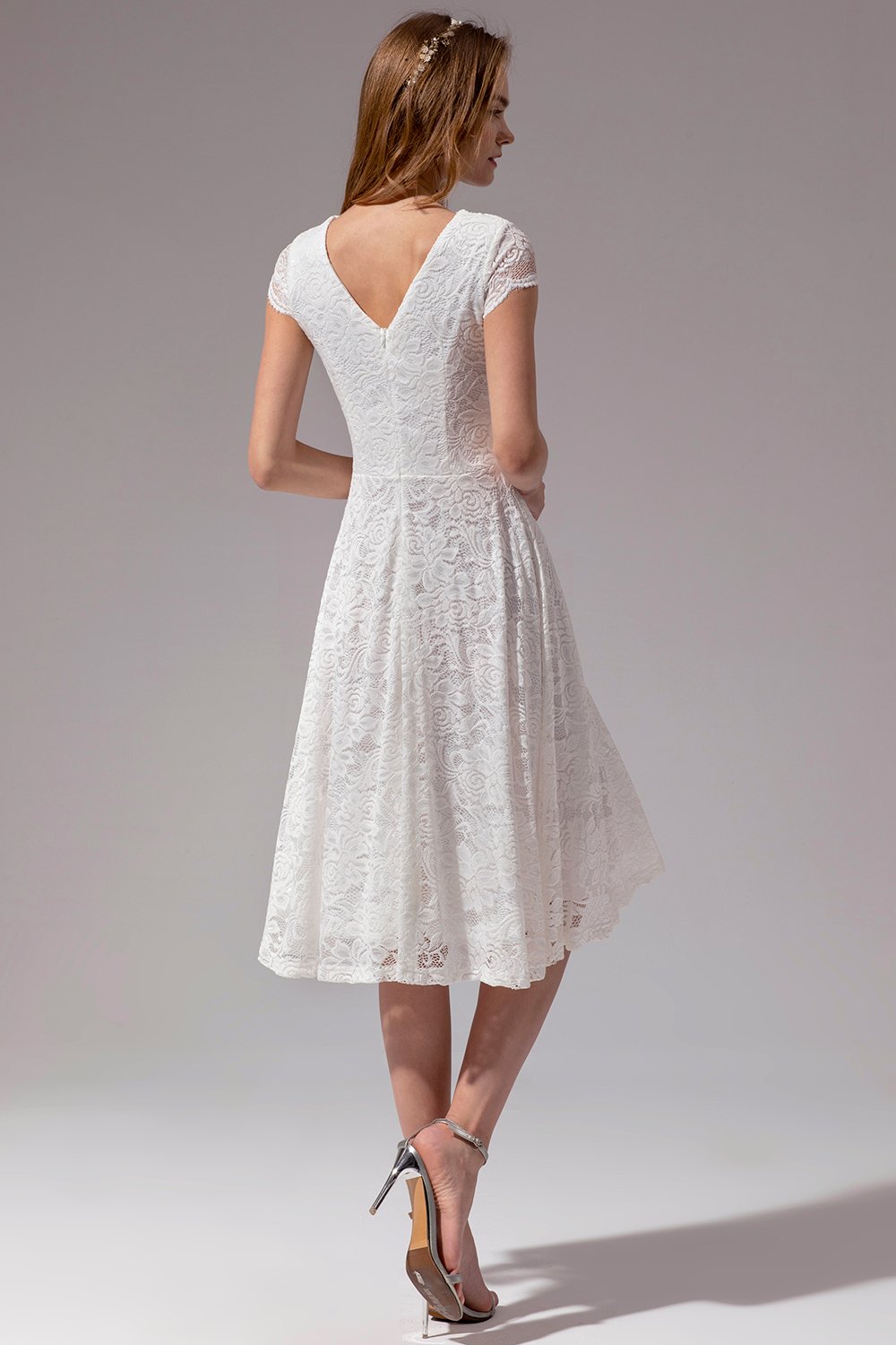 Time-Limited Spike For White Lace Dress (1 pc - Random Style & Color)