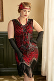 Royal Blue Glitter Fringe Gatsby 1920s Flapper Dress