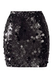 Women's Glamorous Large Sequin Mini High Waisted Sparkly Night Out Skirt