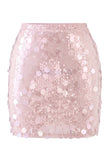 Women's Glamorous Large Sequin Mini High Waisted Sparkly Night Out Skirt