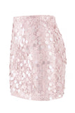 Women's Glamorous Large Sequin Mini High Waisted Sparkly Night Out Skirt