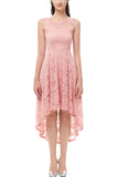 Pink High-low Lace Dress