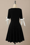 Black Retro Style 1950s Swing Dress