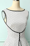Faked Two Piece Dots Dress