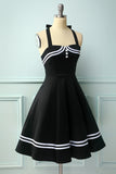 Black 50s Rockabilly Pin Up Dress