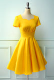 Swing 50s Dress with Short Sleeves(BELT IS NOT INCLUDED)