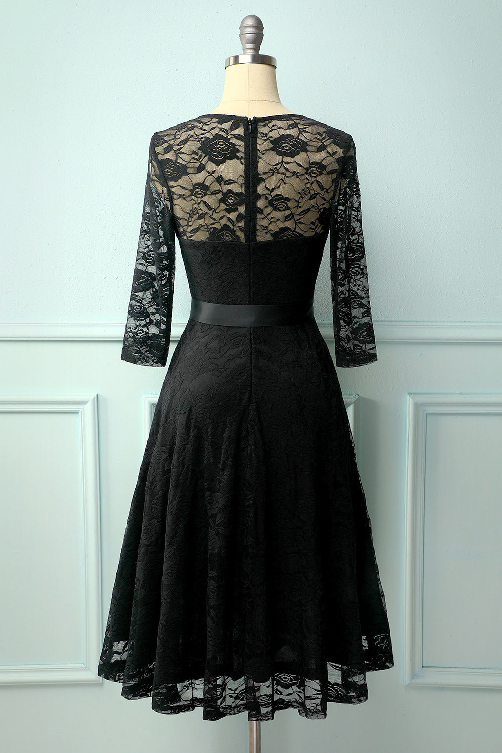 Black Rose Lace Dress