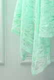 Mint Asymmetrical Lace Dress
