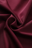 Burgundy Cotton Casual Dress