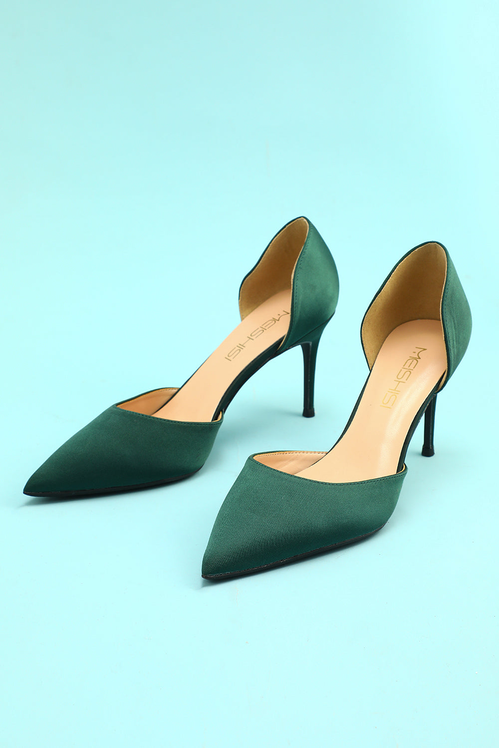 Light Green Heels Shoes, Green Stilettos Shoes, Green Pumps Size 10