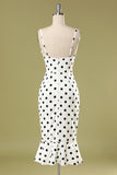 Polka Dots Mermaid 1960s Dress