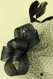 Black 1920s Feather Headband