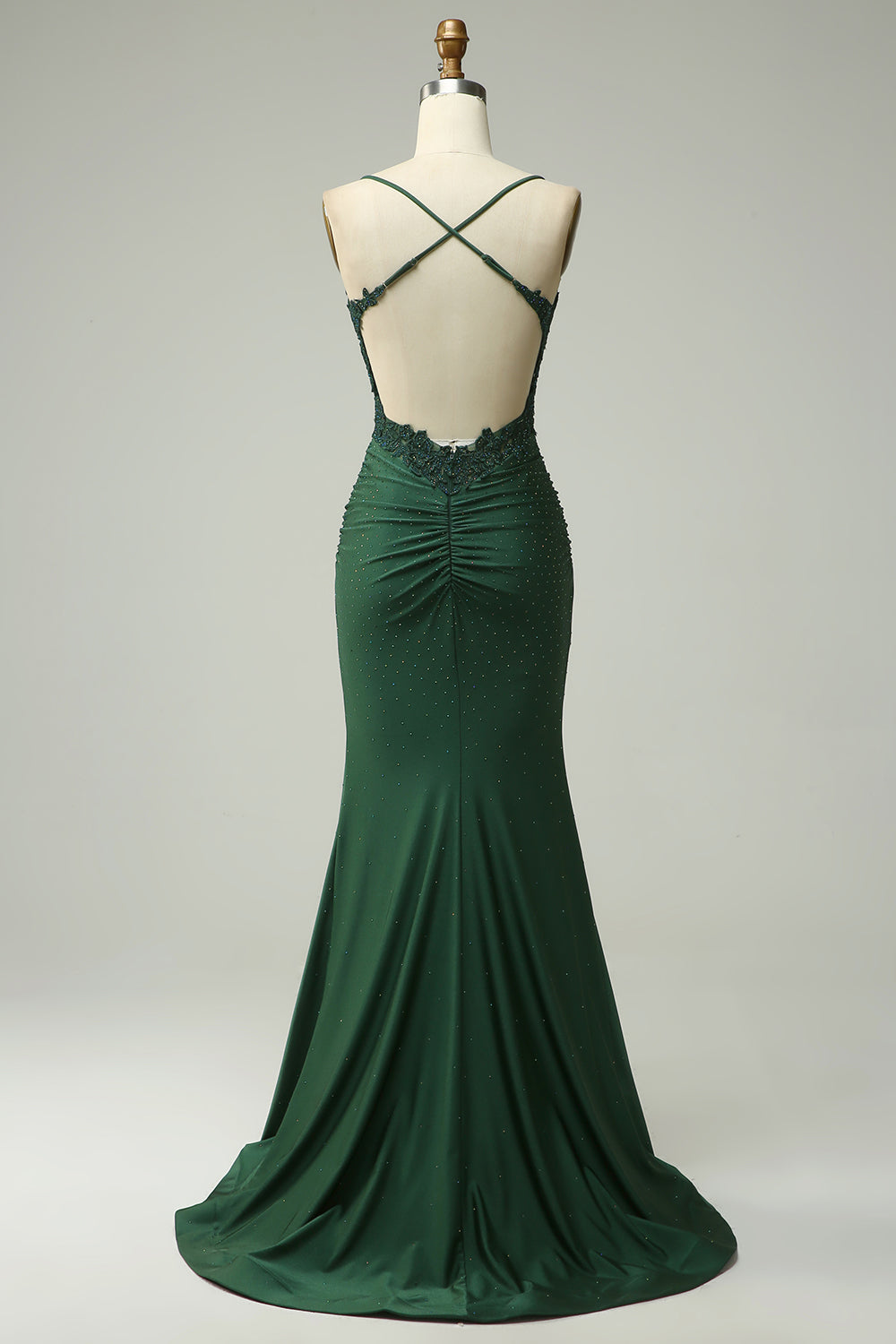 Zapaka Women Dark Green Long Prom Dress Mermaid Halter Formal Dress with Appliques Beading, Royal Blue / US2 Zapaka Women Dark Green Long Prom Dress Mermaid Halter Formal Dress with Appliques Beading, Royal Blue / US2