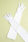 White 1920s Party Gloves