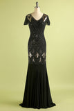 Burgundy Long 1920s Sequins Flapper Formal Dress
