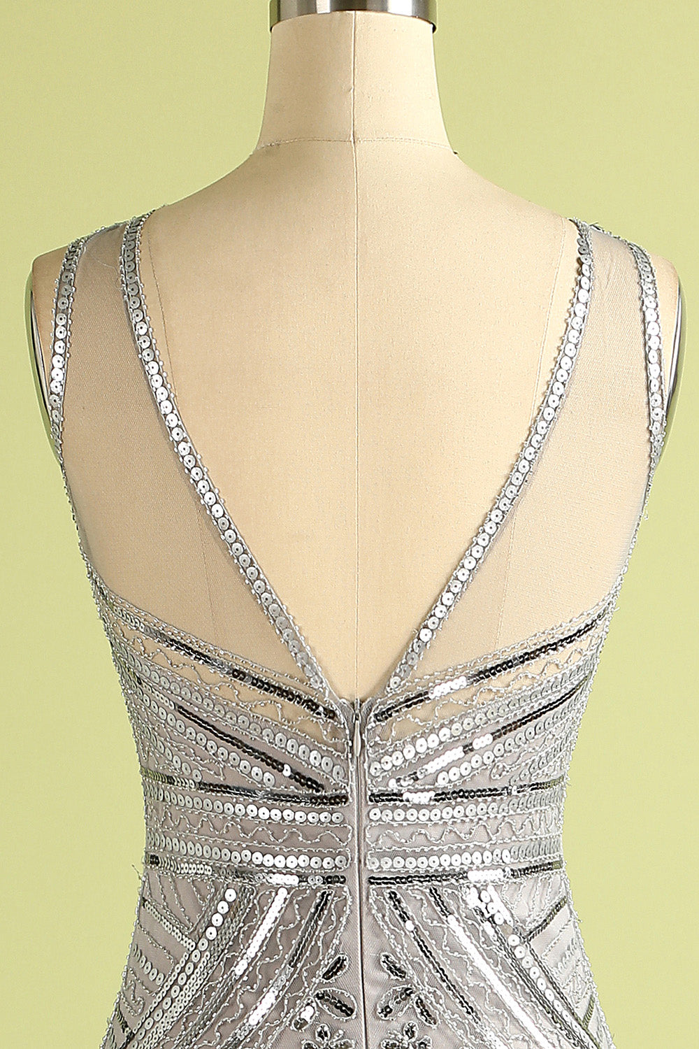 Sequin Long Tulle 1920s Dress