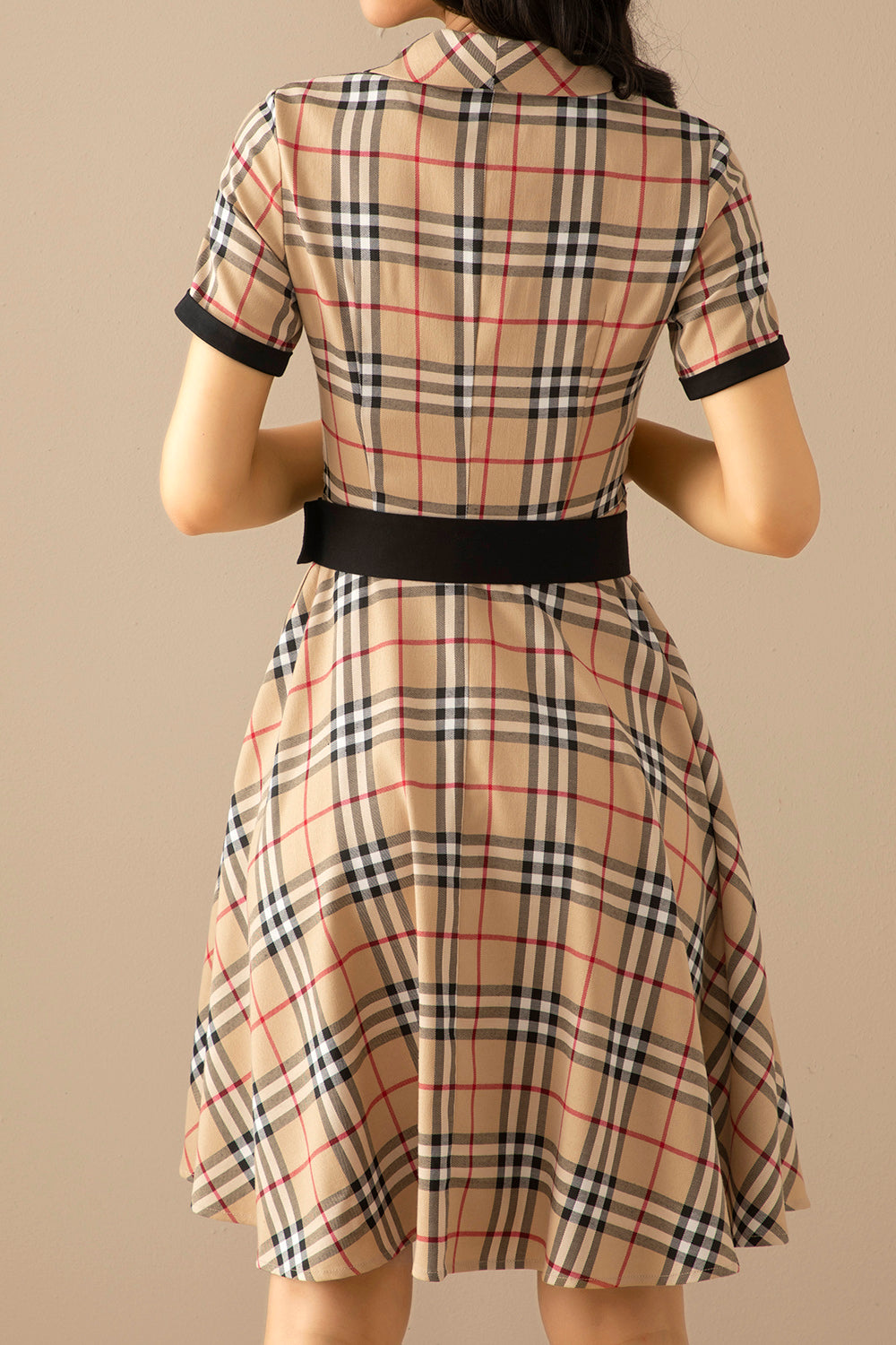 1950s Plaid Swing Vintage Dress