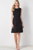Black Sleeveless Lace Formal Dress