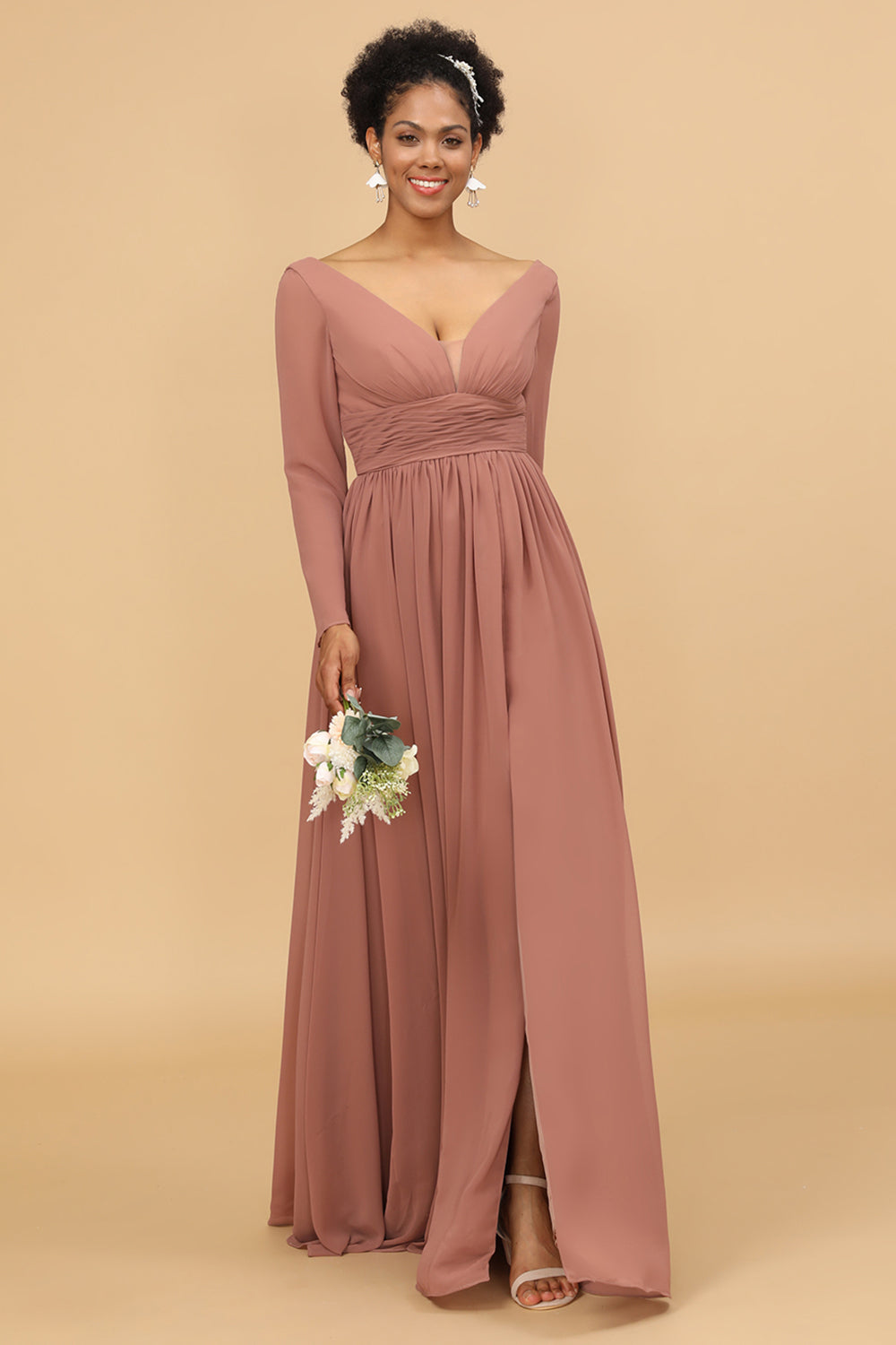 A-line satin off the shoulder Bridesmaid Dress – Flower's Dress Boutique