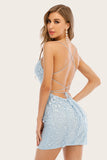 Short Tight Lace Homecoming Dresses