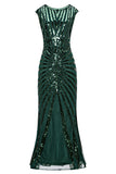 Green Mermaid 1920s Sequined Flapper Dress